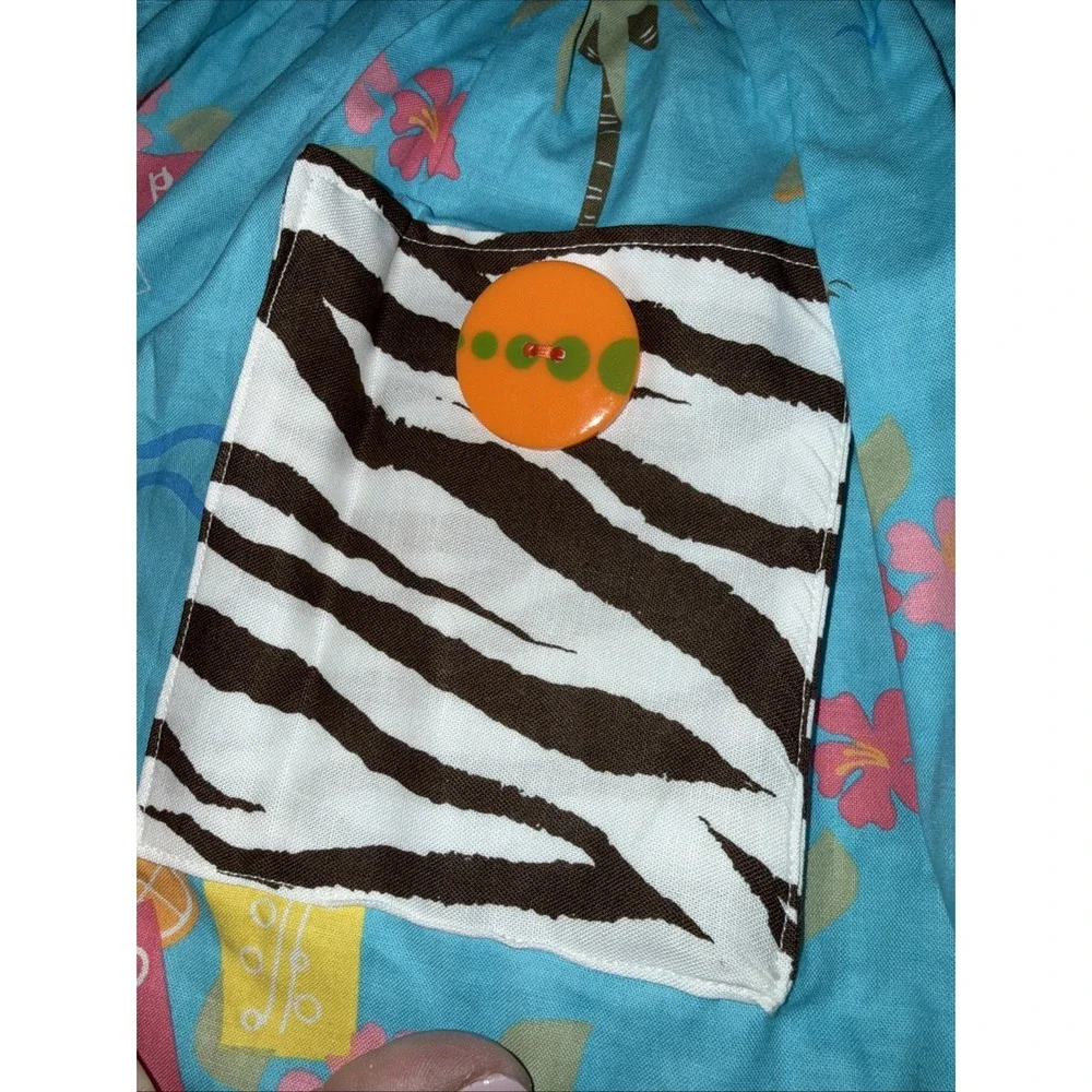 Handmade Waist Apron Beautiful Animal Print The Yellow Part Has Glitter. 5452‎